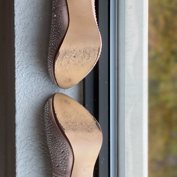 Blush Pink Rhinestone Bridal Heels - Picture 4 of 7